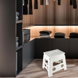 BAKAJI Πτυσσόμενο Πολυλειτουργικό Σκαμπό Clic-Clac 30x22x32 Λευκό Π...