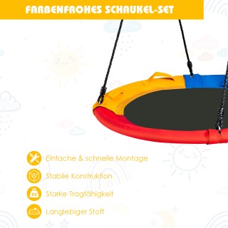 Costway Πολύχρωμη Κούνια Δέντρου για Παιδιά - Διάμετρος 100cm, Ρυθ... Costway Πολύχρωμη Κούνια Δέντρου για Παιδιά - Διάμετρος 100cm, Ρυθ...