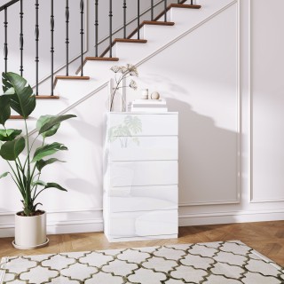 HOMCOM  Μοντέρνα Συρταριέρα με 5 Συρτάρια Αντι-ανατροπής από Ξύλο, ...