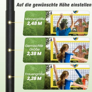 Costway Προσαρμοζόμενο Δίχτυ Βόλεϊ Πισίνας 9,5x1μ με Βάση σε Κίτριν... Costway Προσαρμοζόμενο Δίχτυ Βόλεϊ Πισίνας 9,5x1μ με Βάση σε Κίτριν...