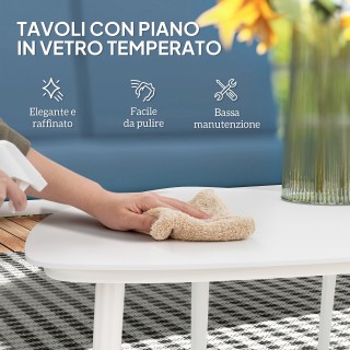 Outsunny Σετ Εξωτερικού Χώρου με Διθέσιο Καναπέ, 2 Πολυθρόνες και 2... Outsunny Σετ Εξωτερικού Χώρου με Διθέσιο Καναπέ, 2 Πολυθρόνες και 2...