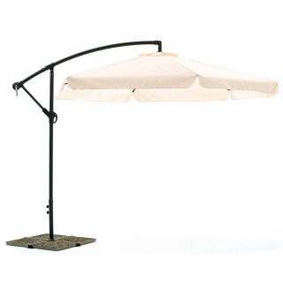 BAKAJI  Ομπρελόνι Κήπου Εκκεντρωμένο 3x3 Εκρού Ύφασμα με Κρεμαστό Κ...