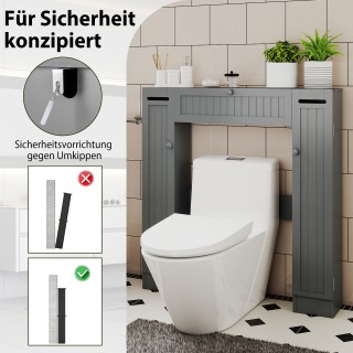 Costway Πολυλειτουργική Θήκη Τουαλέτας με Ρυθμιζόμενα Ράφια  99 x 8...