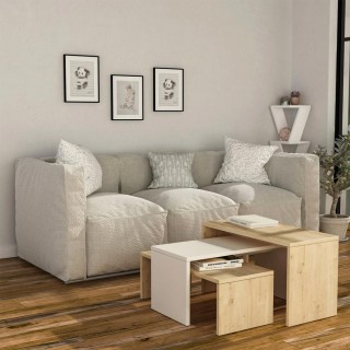 BAKAJI Σετ Τραπεζάκι Σαλονιού 3 Τεμαχίων Ορθογώνιο Μοντέρνου Σχεδια...