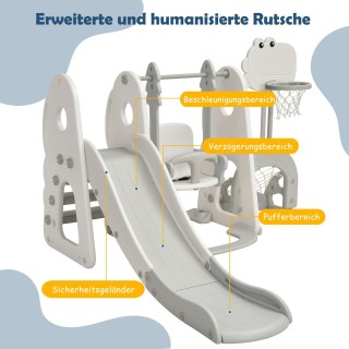 Costway Πολύχρωμο Παιδικό Σετ Παιχνιδιού 6-σε-1 με Τσουλήθρα, Κούν... Costway Πολύχρωμο Παιδικό Σετ Παιχνιδιού 6-σε-1 με Τσουλήθρα, Κούν...
