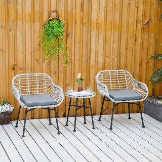 Σετ Έπιπλα Κήπου Outsunny σε PE Rattan με 2 καρέκλες και Τραπεζάκι ... Σετ Έπιπλα Κήπου Outsunny σε PE Rattan με 2 καρέκλες και Τραπεζάκι ...