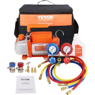 VEVOR Αντλία Κενού 1/4 HP 4 CFM & Σετ Μετρητών για Κλιματιστικά KD... VEVOR Αντλία Κενού 1/4 HP 4 CFM & Σετ Μετρητών για Κλιματιστικά KD...