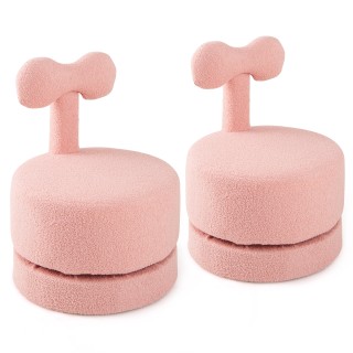 Costway Σετ 2 Περιστρεφόμενων Καρεκλών για Παιδιά με Υφασμάτινη Επέ... Costway Σετ 2 Περιστρεφόμενων Καρεκλών για Παιδιά με Υφασμάτινη Επέ...