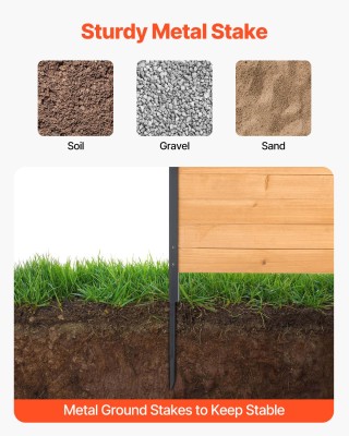 VEVOR Ξύλινη Προστατευτική Φράχτης 38 x 42, 2 Πάνελ, Εύκολη Εγκατάσ...