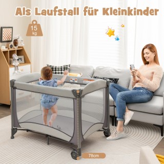 Costway Πολυλειτουργικό Βρεφικό Κρεβάτι 5 σε 1 με Αλλαξιέρα & Κούνι...