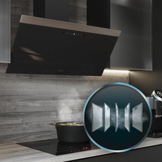 Απορροφητήρας Καμινάδα 90cm Bolero Flux DT 90650 650m³/h Μαύρο CEC-... Απορροφητήρας Καμινάδα 90cm Bolero Flux DT 90650 650m³/h Μαύρο CEC-...