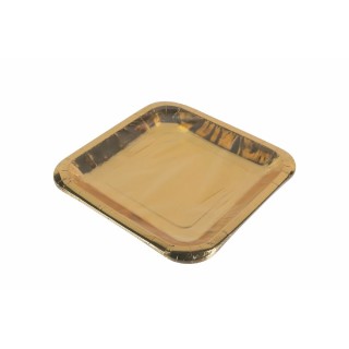 Galileo Σετ 10 Χάρτινα Πιάτα Μίας Χρήσης 23x23 εκ. Μεταλλικό Χρυσό ...