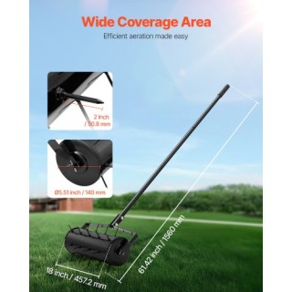 VEVOR Χειροκίνητος Κυλινδρικός Αεριστήρας Γκαζόν 18 Βαρέως Τύπου Μα...