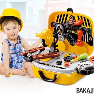 BAKAJI  Παιδική Βαλιτσάκι Εργαλείων με Αξεσουάρ DIY Φορητό 31 τεμ. ...