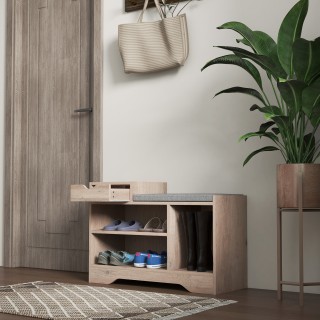 HOMCOM Πάγκος Σκαρπιέρας Μοντέρνα με 3 Ανοικτά Ράφια και Συρτάρια, ... HOMCOM Πάγκος Σκαρπιέρας Μοντέρνα με 3 Ανοικτά Ράφια και Συρτάρια, ...