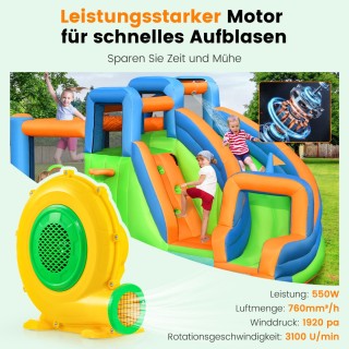 Costway 550W Φυσητήρας Φουσκωτού με Λαβή & Πασσάλους Αέρας Ανεμιστ... Costway 550W Φυσητήρας Φουσκωτού με Λαβή & Πασσάλους Αέρας Ανεμιστ...