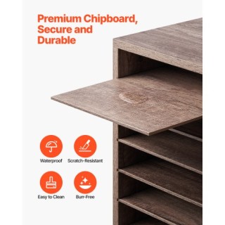 VEVOR Ξύλινος Οργανωτής Λογοτεχνίας 27 Θέσεων Μαύρο-Γκρι WJJEKBHB5G...