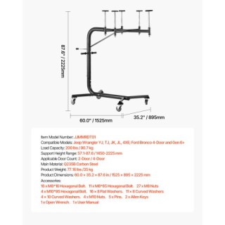 VEVOR Ανυψωτικό Σύστημα Αφαίρεσης Σκληρής Οροφής για Jeep και Ford ... VEVOR Ανυψωτικό Σύστημα Αφαίρεσης Σκληρής Οροφής για Jeep και Ford ...