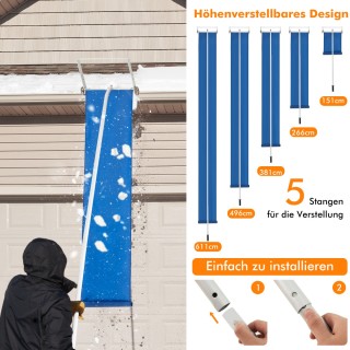 Costway Ρυθμιζόμενη Ξύστρα Χιονιού Υψηλής Απόδοσης NP11303