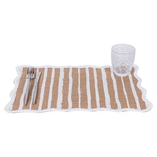 Villa DEste  Σετ 6 τμχ Τραπεζομάντηλο 45x30 cm από γιούτα και χαρτί...