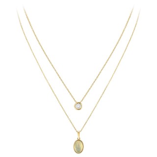 So Charm Σετ 2 Κολιέ διακοσμημένο με Κρύσταλλα Swarovski και μεΛευκ... So Charm Σετ 2 Κολιέ διακοσμημένο με Κρύσταλλα Swarovski και μεΛευκ...