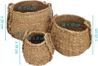 Σετ Ψάθινα Καλάθια 3 τμχ. 43x29cm / 30x23cm / 21x19 cm Natural Livi... Σετ Ψάθινα Καλάθια 3 τμχ. 43x29cm / 30x23cm / 21x19 cm Natural Livi...