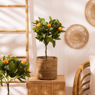 Σετ 4 Ψάθινα Καλάθια Emmet από Φυσική Ψάθα 157102 Atmosphera