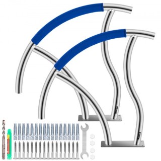 VEVOR Χειρολαβές Πισίνας 30x30, Ανοξείδωτες, Σετ 2, 375lbs, με Βάση... VEVOR Χειρολαβές Πισίνας 30x30, Ανοξείδωτες, Σετ 2, 375lbs, με Βάση...