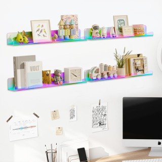 BAKAJI 6 x Πολύχρωμα Ράφια Τοίχου Πολυλειτουργικοί Οργανωτές 38x10... BAKAJI 6 x Πολύχρωμα Ράφια Τοίχου Πολυλειτουργικοί Οργανωτές 38x10...