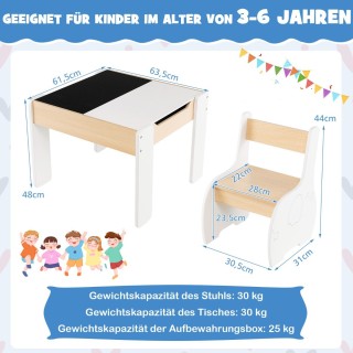 Costway Παιδικό Σετ Επίπλων 4 σε 1 με Αποσπώμενο Πίνακα & Αποθηκευτ... Costway Παιδικό Σετ Επίπλων 4 σε 1 με Αποσπώμενο Πίνακα & Αποθηκευτ...
