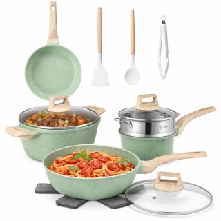 BAKAJI Πράσινο Σετ Κατσαρόλες 15 Τεμαχίων από Χυτοπρεσαριστό Αλουμί... BAKAJI Πράσινο Σετ Κατσαρόλες 15 Τεμαχίων από Χυτοπρεσαριστό Αλουμί...