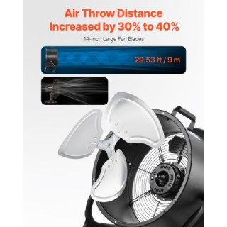 VEVOR 14 Βιομηχανικός Ανεμιστήρας Δαπέδου 3 Ταχυτήτων με Ρυθμιζόμεν...