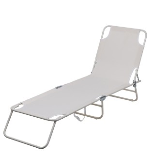 Galileo Πτυσσόμενη ξαπλώστρα παραλίας με ατσάλινη δομή Portofino Es...