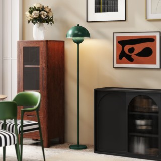 HOMCOM Πράσινο Φωτιστικό Δαπέδου με Ημικυκλικό Καπέλο και Διακόπτη ...