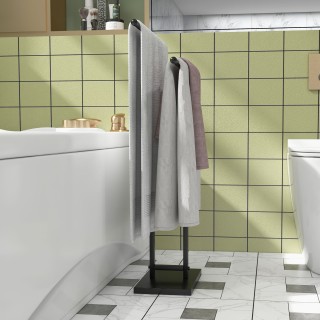 HOMCOM Αυτοστήρικτη Πετσετοθήκη Δαπέδου για Μπάνιο με 2 Μπάρες από ... HOMCOM Αυτοστήρικτη Πετσετοθήκη Δαπέδου για Μπάνιο με 2 Μπάρες από ...