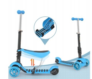 SPM Παιδικό Τρίτροχο Πατίνι με Κάθισμα σε Γαλάζιο Χρώμα 5908222235529 SPM Παιδικό Τρίτροχο Πατίνι με Κάθισμα σε Γαλάζιο Χρώμα 5908222235529