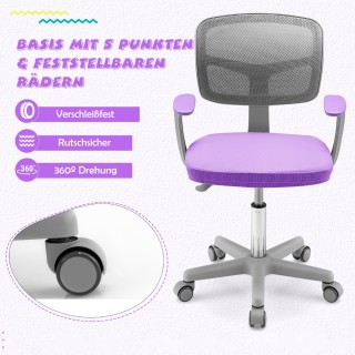 Costway Παιδική Καρέκλα Ρυθμιζόμενου Ύψους με Εργονομικό Σχεδιασμό ...