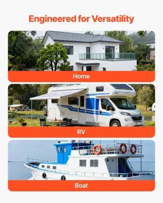 VEVOR Υβριδικός Ηλιακός Αντιστροφέας 3000W, 24V DC σε 230V AC, Καθα...