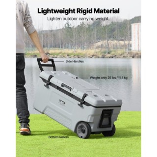 VEVOR Φορητό Ψυγείο 74 QT με Ρόδες και Θήκη Ποτηριών GLLZX74QTB007N...