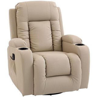 HOMCOM Πολυθρόνα Ανακλινόμενη με Μασάζ και Θέρμανση, 8 Σημεία Μασάζ...