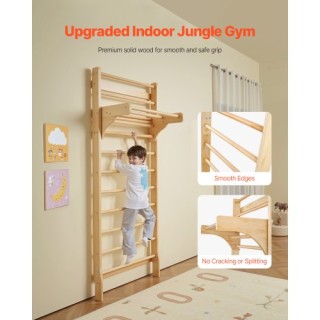 VEVOR Ξύλινη Σουηδική Σκάλ... σκευή 10 Επιπέδων για Παιδιά SMPPGSM1...