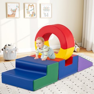 Costway Πενταμερές Μαλακό Παιδικό Αναρριχητικό Παιχνίδι για Νήπια σ...