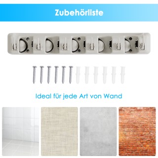 Costway  Πολυλειτουργική Επιτοίχια Βάση Οργάνωσης με 5 Θέσεις και 6...