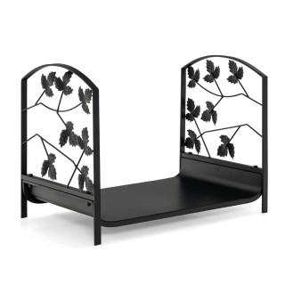 Costway Ανθεκτικό Μεταλλικό Ράφι Αποθήκευσης Καυσόξυλων - Μαύρο 48x... Costway Ανθεκτικό Μεταλλικό Ράφι Αποθήκευσης Καυσόξυλων - Μαύρο 48x...