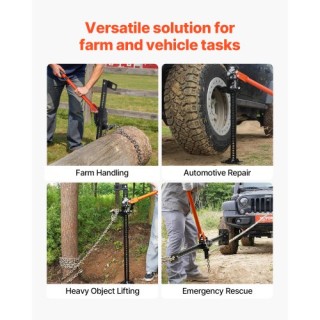 VEVOR Γρύλος Υψηλής Ανύψωσης 3.18 Τ 122cm με Βάση για Τρακτέρ και Ο...