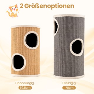 Costway 36 εκ. Κυλινδρικό Ονυχοδρόμιο με Σιζάλ Επιφάνεια Ξυσίματος ...