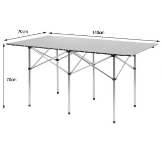 BAKAJI Πτυσσόμενο Τραπέζι Αλουμινίου 70 x 140 x 70 Πικνίκ Κάμπινγκ... BAKAJI Πτυσσόμενο Τραπέζι Αλουμινίου 70 x 140 x 70 Πικνίκ Κάμπινγκ...