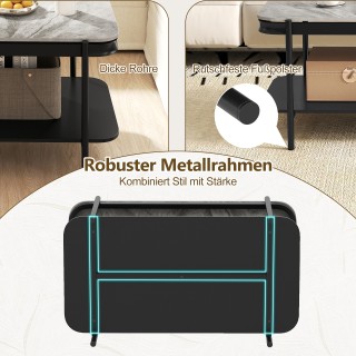 Costway Ορθογώνιο Τραπεζάκι Σαλονιού Μοντέρνο Τραπεζάκι Καφέ Τραπεζ...