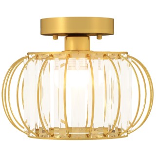 HOMCOM Μοντέρνο και Μινιμαλιστικό Φωτιστικό Οροφής LED με Κλουβί κα...