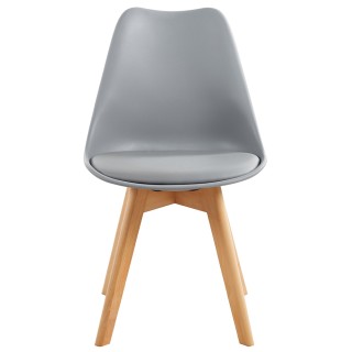 Shally Dogan  Σετ 4 Καρέκλες Τραπεζαρίας Γκρι Πολυθρόνα Γραφείου Σπ...